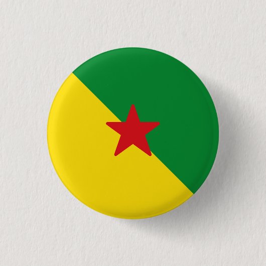 Badge Rond 2,50 Cm Drapeau de la Guyane (Devant)