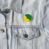 Badge Rond 2,50 Cm Drapeau de la Guyane (En situation)