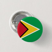 Badge Rond 2,50 Cm Drapeau de la Guyane (Devant & derrière)