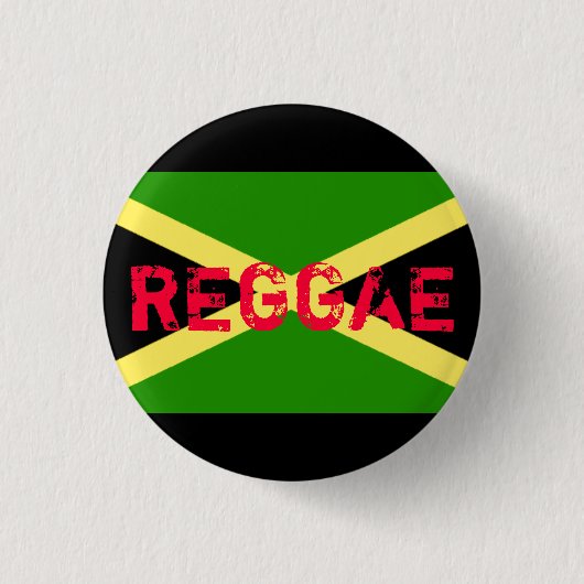 Badge Rond 2,50 Cm drapeau de la Jamaïque, REGGAE (Devant)