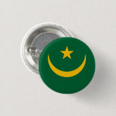 Badge Rond 2,50 Cm Drapeau de la Mauritanie (Devant & derrière)