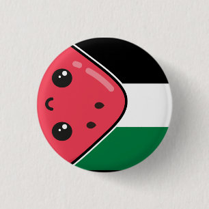 Badge Rond 2,50 Cm Drapeau de la Palestine mignonne avec Palestin san