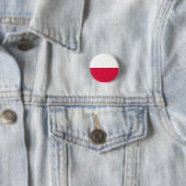 Badge Rond 2,50 Cm Drapeau de la Pologne (En situation)