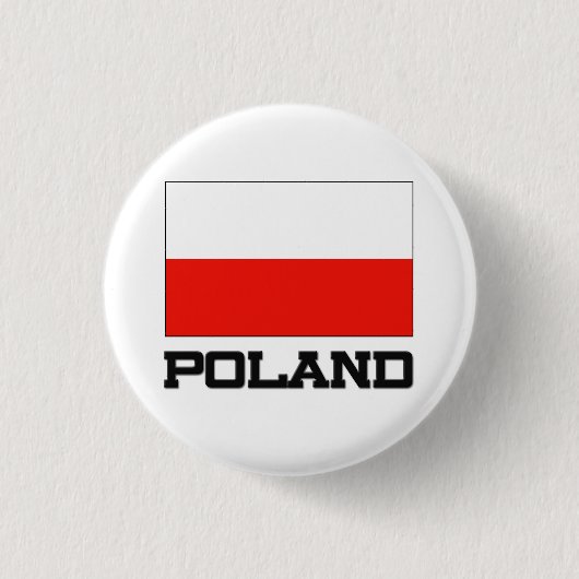 Badge Rond 2,50 Cm Drapeau de la Pologne (Devant)