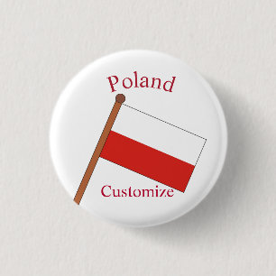 Badge Rond 2,50 Cm Drapeau de la Pologne Thunder_Cove