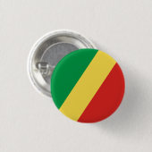 Badge Rond 2,50 Cm Drapeau de la République du Congo (Devant & derrière)