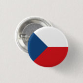 Badge Rond 2,50 Cm Drapeau de la République tchèque (Devant & derrière)