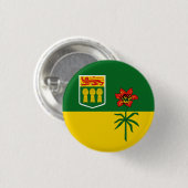 Badge Rond 2,50 Cm Drapeau de la Saskatchewan (CANADA) (Devant & derrière)