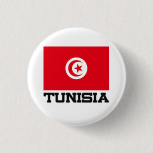 Badge Rond 2,50 Cm Drapeau de la Tunisie