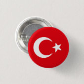 Badge Rond 2,50 Cm Drapeau de la Turquie (Devant & derrière)