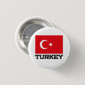 Badge Rond 2,50 Cm Drapeau de la Turquie (Devant & derrière)