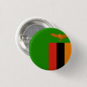 Badge Rond 2,50 Cm Drapeau de la Zambie (Devant & derrière)