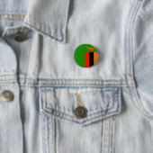 Badge Rond 2,50 Cm Drapeau de la Zambie (En situation)