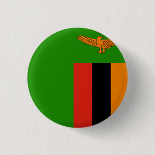 Badge Rond 2,50 Cm Drapeau de la Zambie