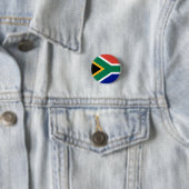 Badge Rond 2,50 Cm Drapeau de l'Afrique du Sud (En situation)