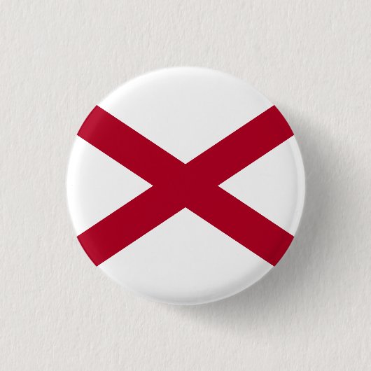 Badge Rond 2,50 Cm Drapeau de l'Alabama (Devant)