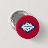 Badge Rond 2,50 Cm Drapeau de l'Arkansas (Devant & derrière)