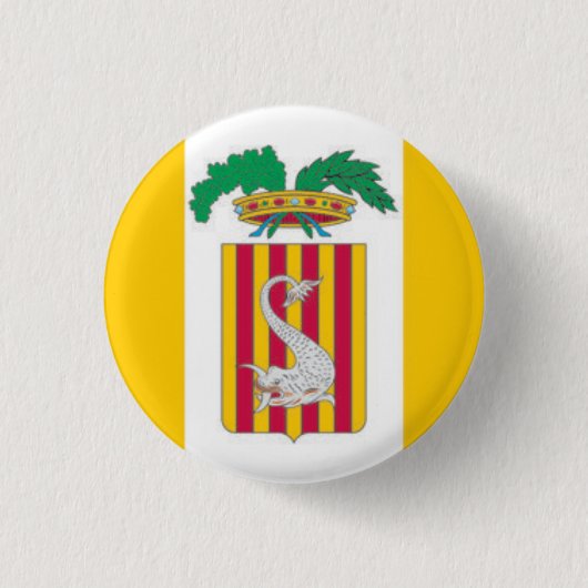 Badge Rond 2,50 Cm Drapeau de Lecce, Pouilles (Italie) (Devant)