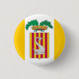 Badge Rond 2,50 Cm Drapeau de Lecce, Pouilles (Italie)