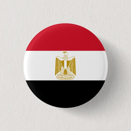 Badge Rond 2,50 Cm Drapeau de l'Égypte (Devant)