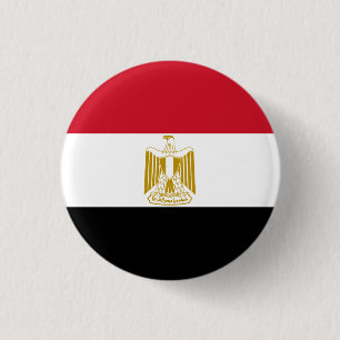 Badge Rond 2,50 Cm Drapeau de l'Égypte