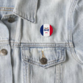 Badge Rond 2,50 Cm Drapeau de l'État de l'Iowa (En situation)