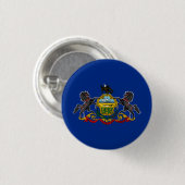 Badge Rond 2,50 Cm Drapeau de l'État de Pennsylvanie (Devant & derrière)