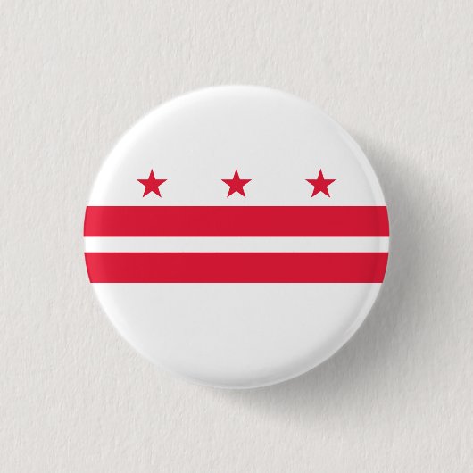 Badge Rond 2,50 Cm Drapeau de l'État de Washington DC (Devant)