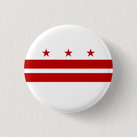 Badge Rond 2,50 Cm Drapeau de l'État de Washington DC (Devant)