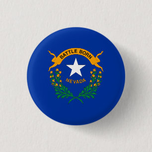 Badge Rond 2,50 Cm Drapeau de l'État du Nevada