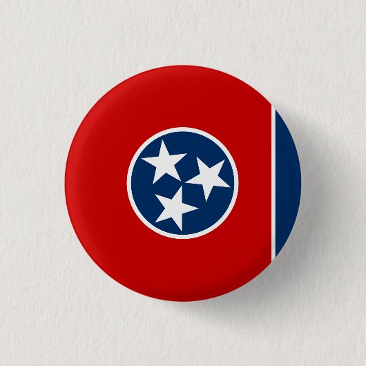 Badge Rond 2,50 Cm Drapeau de l'État du Tennessee (Devant)