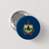 Badge Rond 2,50 Cm Drapeau de l'État du Vermont (Devant & derrière)