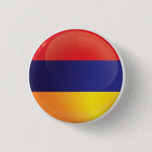 Badge Rond 2,50 Cm Drapeau de l'icône arménienne ronde