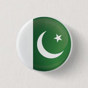 Badge Rond 2,50 Cm Drapeau de l'icône du Pakistan