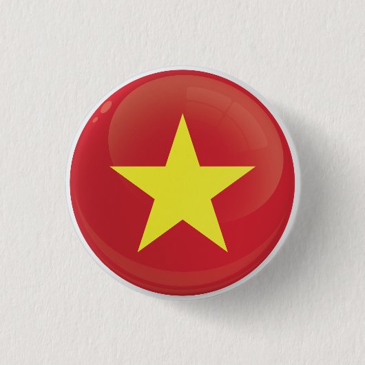 Badge Rond 2,50 Cm Drapeau de l'icône du Vietnam (Devant)