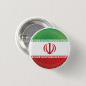 Badge Rond 2,50 Cm Drapeau de l'icône iranienne (Devant & derrière)