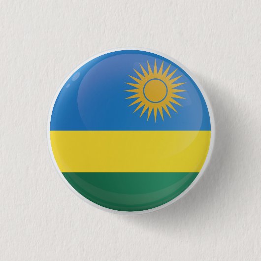 Badge Rond 2,50 Cm Drapeau de l'icône ronde du Rwanda (Devant)