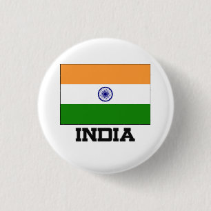 Badge Rond 2,50 Cm Drapeau de l'Inde
