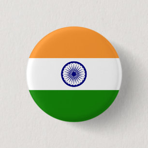Badge Rond 2,50 Cm Drapeau de l'Inde