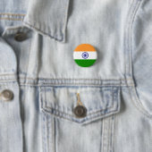Badge Rond 2,50 Cm Drapeau de l'Inde (En situation)