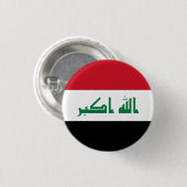 Badge Rond 2,50 Cm Drapeau de l'Irak (Devant & derrière)