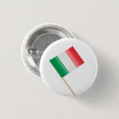 Badge Rond 2,50 Cm Drapeau de l'Italie (Devant & derrière)
