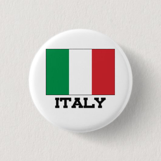 Badge Rond 2,50 Cm Drapeau de l'Italie (Devant)