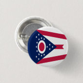 Badge Rond 2,50 Cm Drapeau de l'Ohio (Devant & derrière)