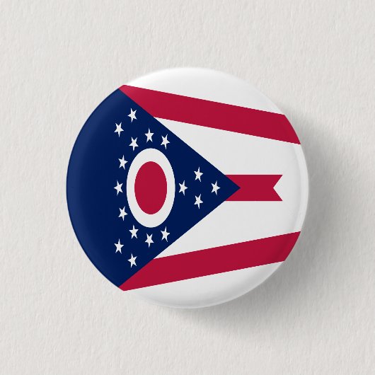 Badge Rond 2,50 Cm Drapeau de l'Ohio (Devant)