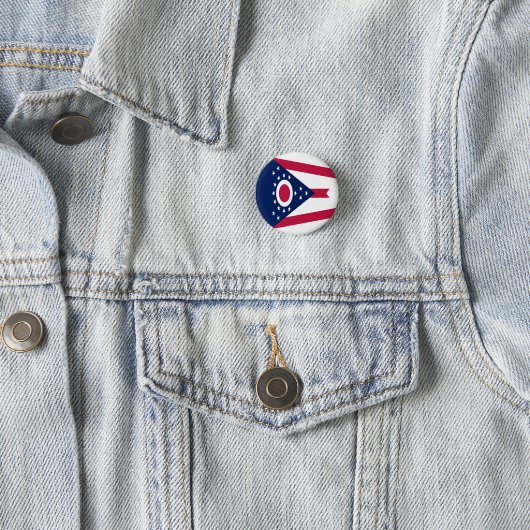 Badge Rond 2,50 Cm Drapeau de l'Ohio (En situation)