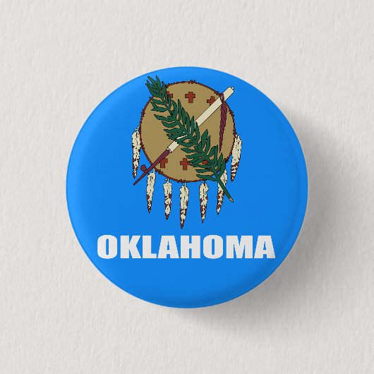 Badge Rond 2,50 Cm Drapeau de l'Oklahoma (Devant)