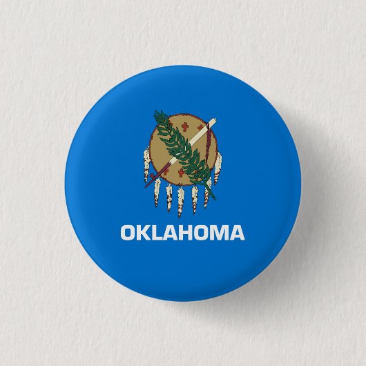 Badge Rond 2,50 Cm Drapeau de l'Oklahoma, drapeau de l'Oklahoma (Devant)