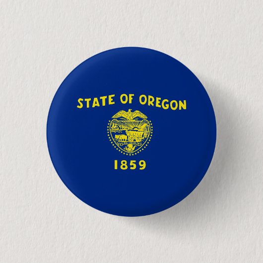 Badge Rond 2,50 Cm Drapeau de l'Oregon, Drapeau de l'Oregon (Devant)