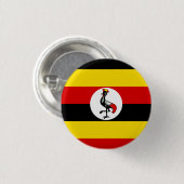 Badge Rond 2,50 Cm Drapeau de l'Ouganda (Devant & derrière)